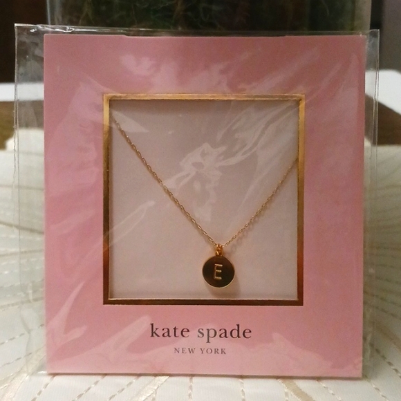 kate spade Jewelry - Kate Spade Pendant Letter "E" Initial Necklace! NWT!✨️💖♠️✨️